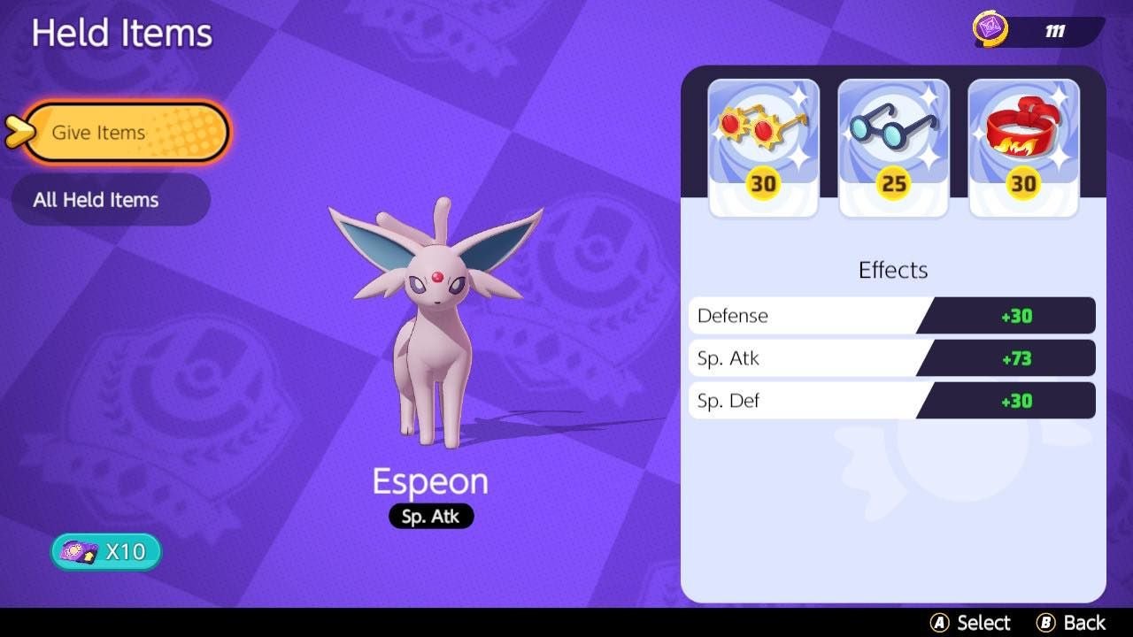 Pokémon Unite Espeon build, best items and moveset